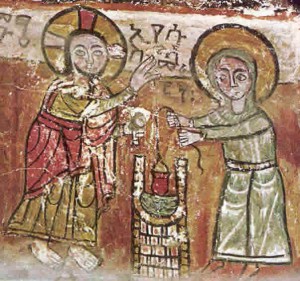 Jesus and The Woman at The Well Church of St. Mary, Ethiopa, 13th C.