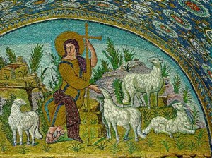 Christ, the Good Shepherd, Mausoleum of Galla Placidia, Ravenna, Italy, 5th c.