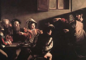 The Calling of Saint Matthew, Caravaggio, 1600