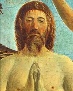 Baptism of Christ (detail), Piero della Francesco, 1450 