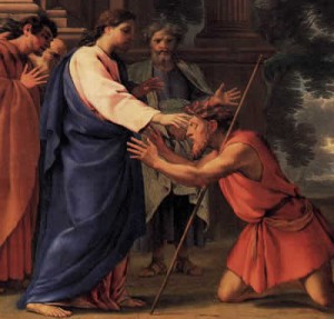 Christ Healing the Blind Man (detail) Eustache La Sueure, 1640s