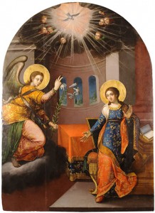 The Annunciation, Kyiv, mid-18th c. ("Glory of Ukraine," Museum of Biblical Art) 
