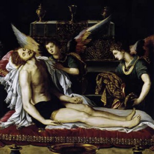 The Body of Christ with Two Angels, Allori Alessandro, 1600