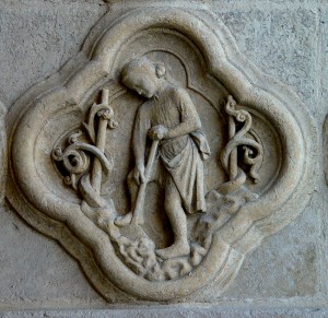 Image of Vine-Cultivation,Cathedral of Notre Dame (Paris), 1220-1240