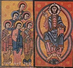 Christ and the Twelve Apostles (detail), Unknown Master, Catlan, c. 1100