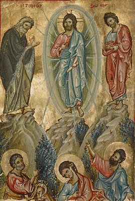Transfiguration, Byzantine, Nicaea or Nicomedia, late 1200s (Getty Museum)