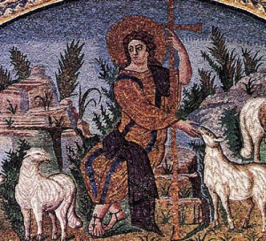 Christ the Good Shepherd,Tomb of Galla Placidia, near Ravenna, Italy, 5th c.