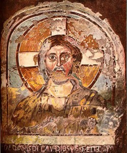Bust of Christ, Catacomb of Pontianus (9th c.)